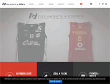 Tablet Screenshot of fozsports-events.com